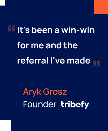 Unlocking the power of referral: Aryk Grosz's story with Index.dev's Refer-a-Lead program