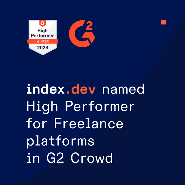 Index.dev named High Performer in G2 Winter 2023 Reports